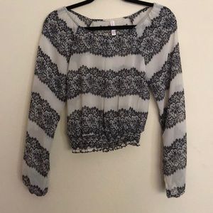 Sheer off the shoulder top